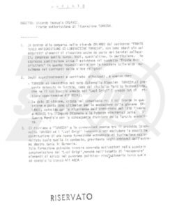Osservazioni del SISMI sul cosiddetto Fronte Turco Anticristiano di Liberazione Turkesh (dal libro Atto-di-Dolore, pag. 242)