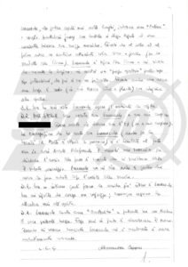 Emanuela Orlandi. La seconda pagina del verbale di Alessandra Cappai, reso di fronte a Domenico Sica il 28 luglio 1983