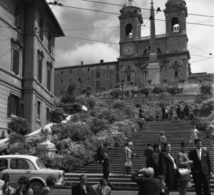 Azalee a piazza di Spagna anni Sessanta